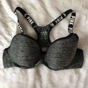 PINK gray sports bra